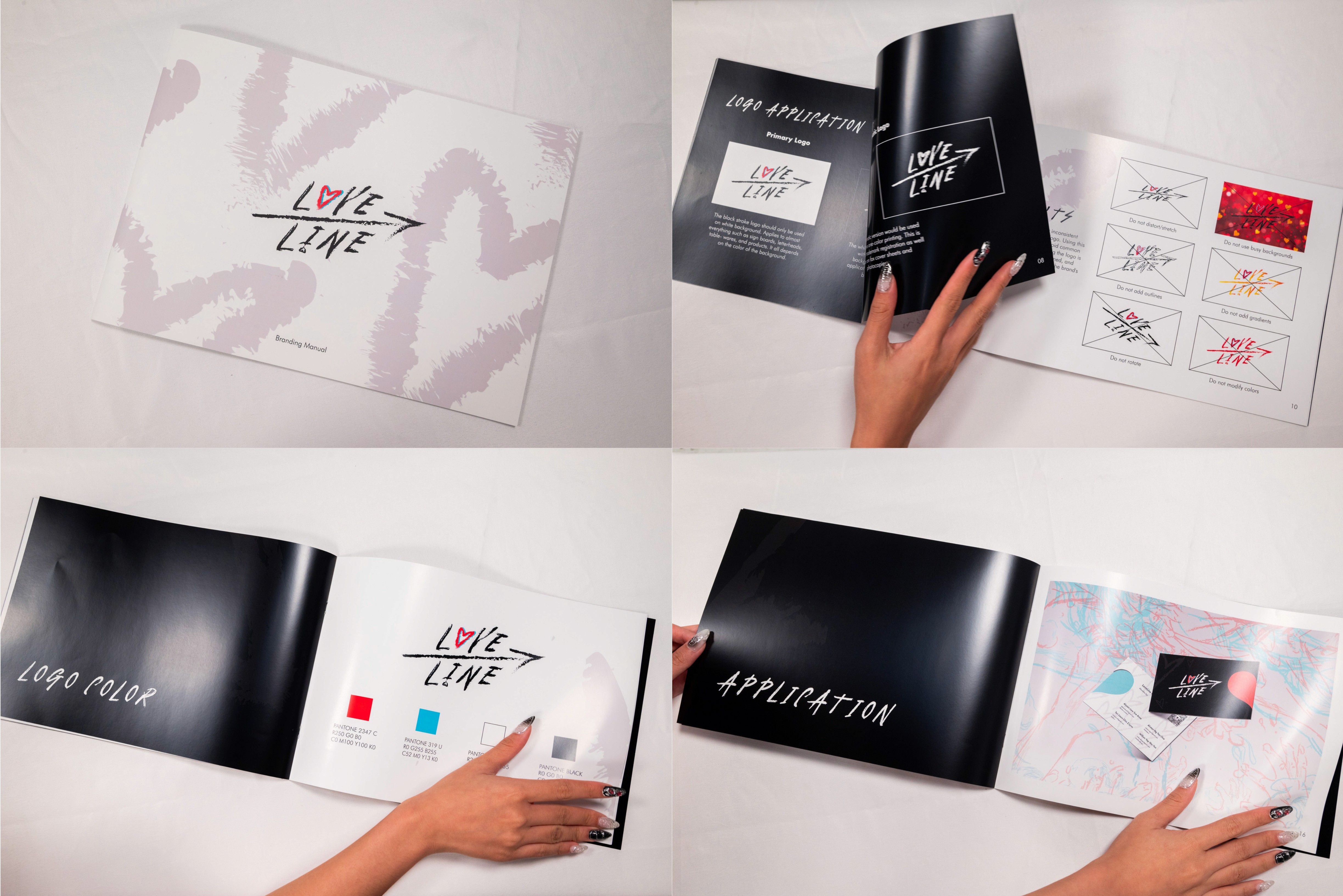 Printed LoveLine branding manual