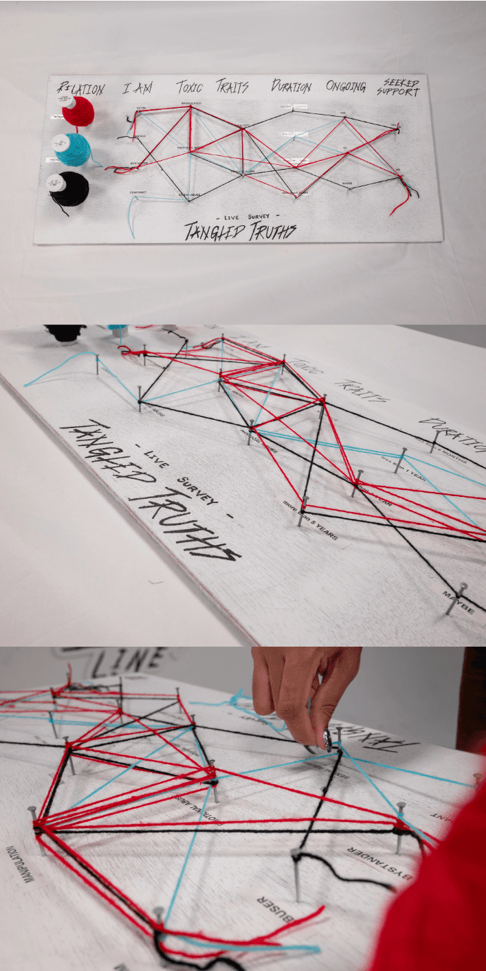 Tangled Truths live survey installation