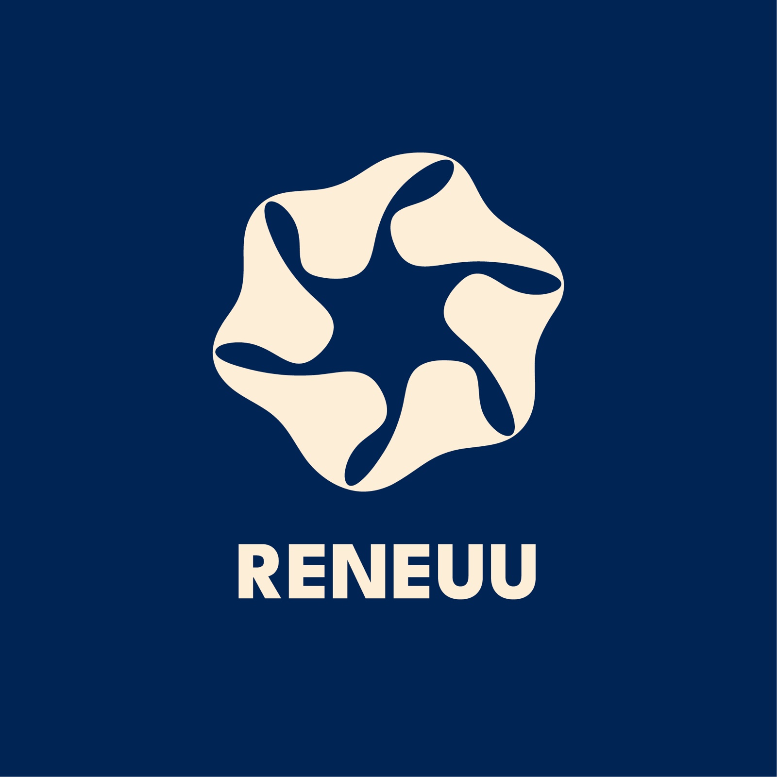 RENEUU logo on a deep-blue background